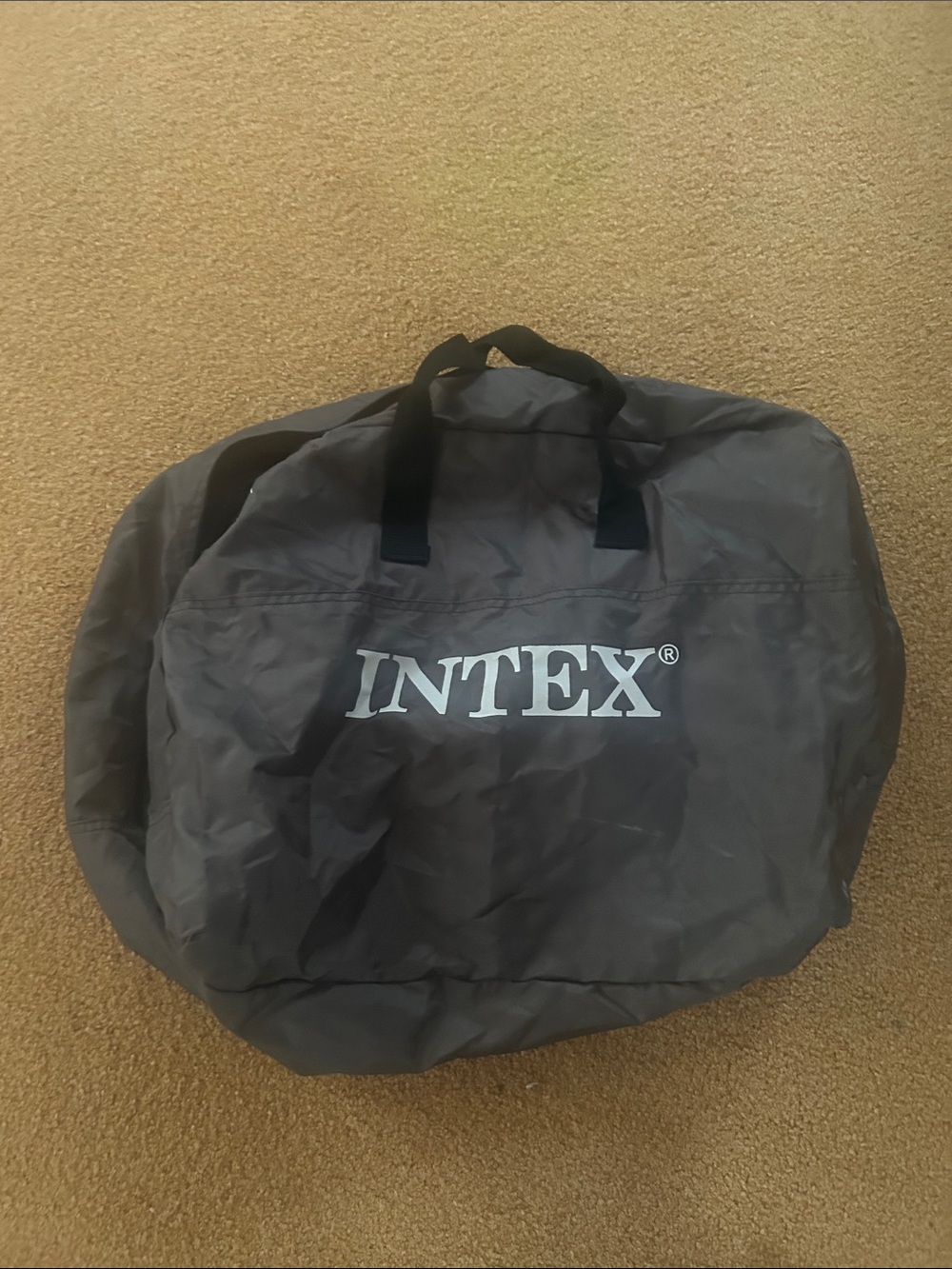 Men's Gray Duffel Bag with Dual Carry Handles